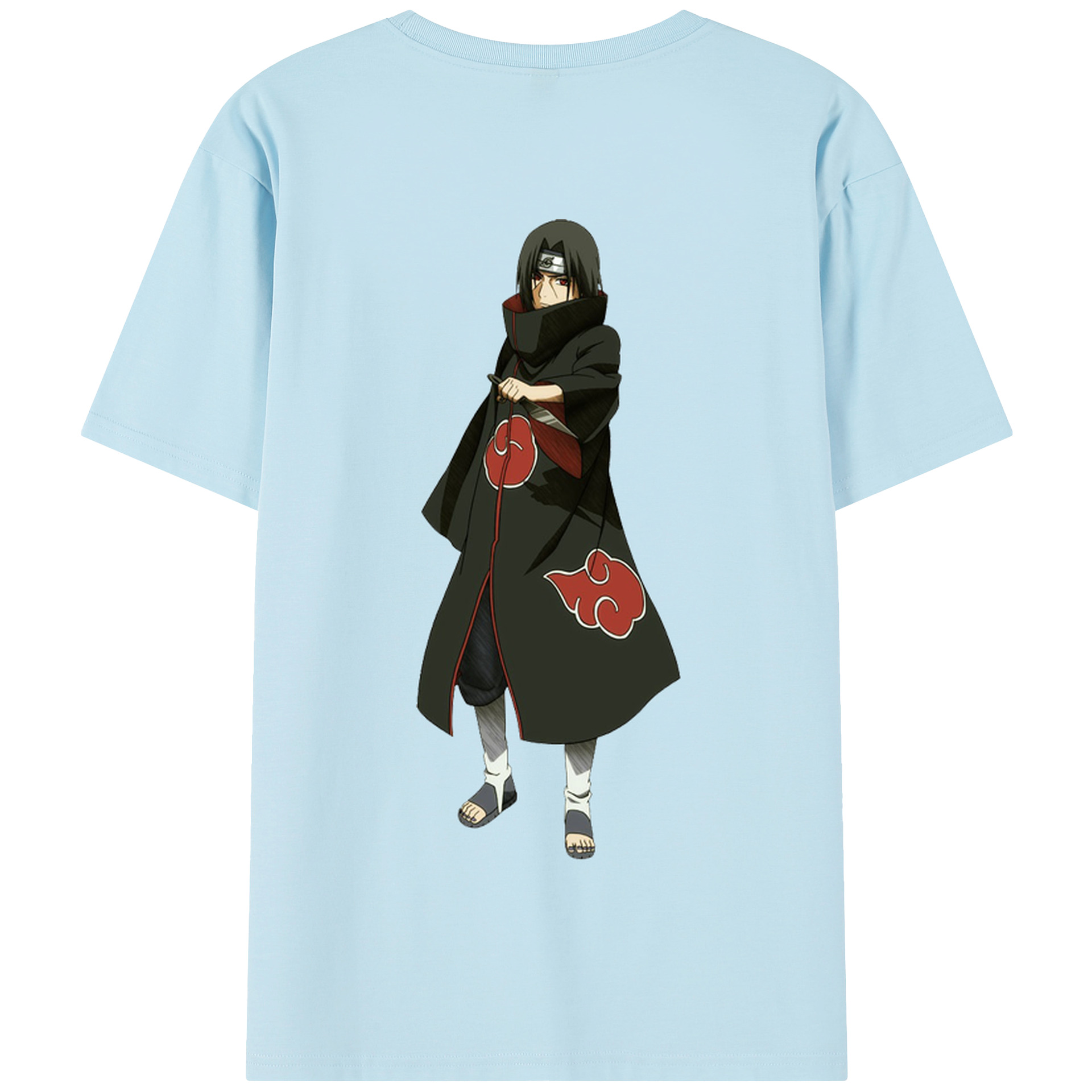 （画像用） NARUTO -ナルト- うちは イタチ Uchiha Itachi 綿100％半袖Tシャツ（背面プリント）